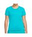 T-shirt Bleu Femme Nike Race Top - M-1