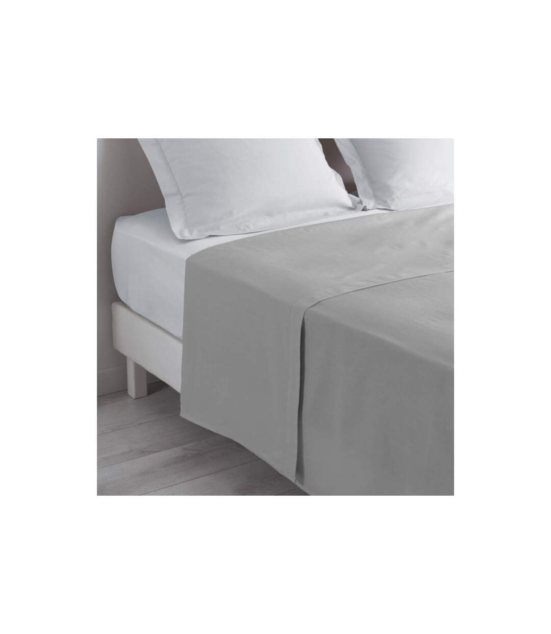 Drap Plat Lina 180x290cm Gris Galet-1
