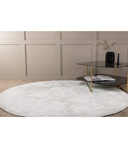 Tapis Rond Uni Blanca 200cm Blanc