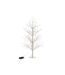 Paris Prix - Statuette Déco à Led arbre Nu Perles 125cm Blanc