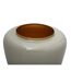Vase Rond Design Tribuna 36cm Menthe & Or-2