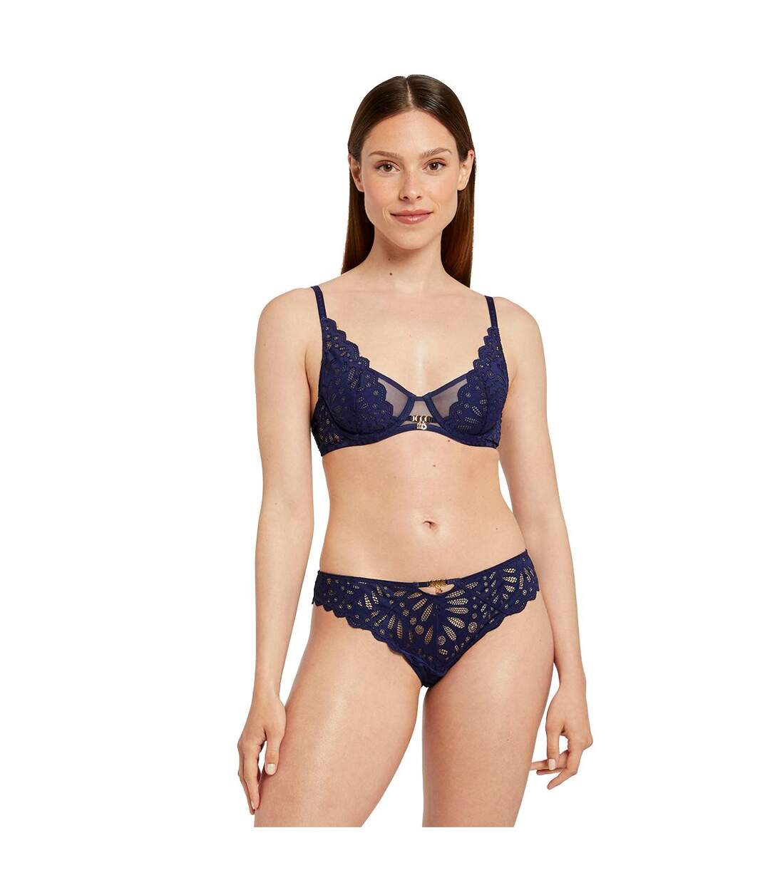 Soutien-gorge armature bleu marine Amélie-3