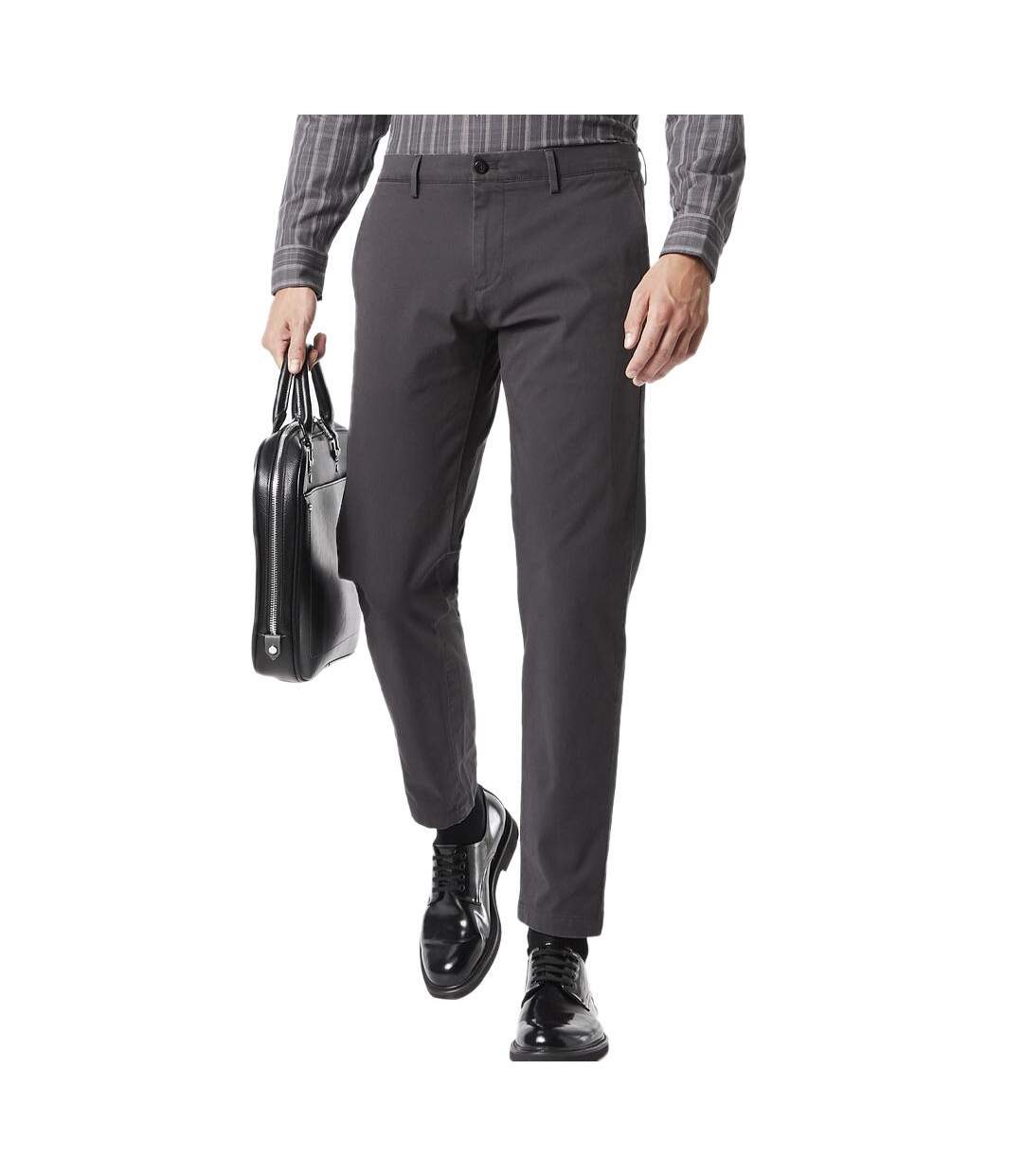 Pantalon chino gris foncé homme dockers motion-1