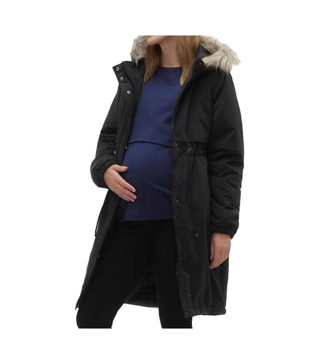 Parka noire femme mamalicious jessi - l-3