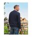 Mens Lambswool V Neck Cardigan Navy WoolOvers-2