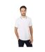 Mens Pique Tipped Polo Shirt White Maine-2