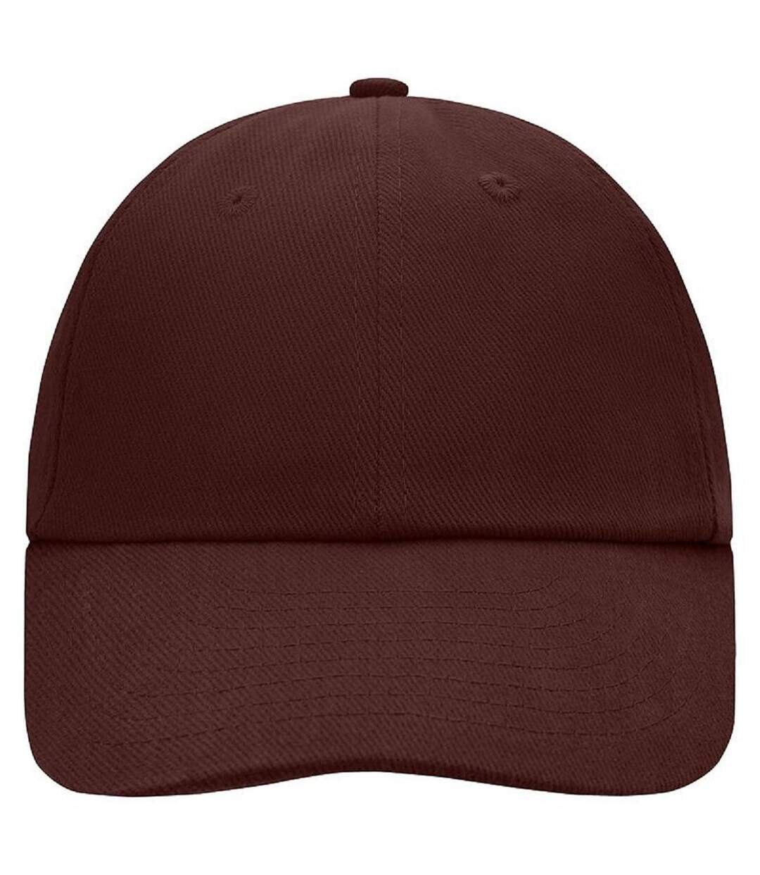 Casquette à visière coton - MB6111 - marron brun foncé-1