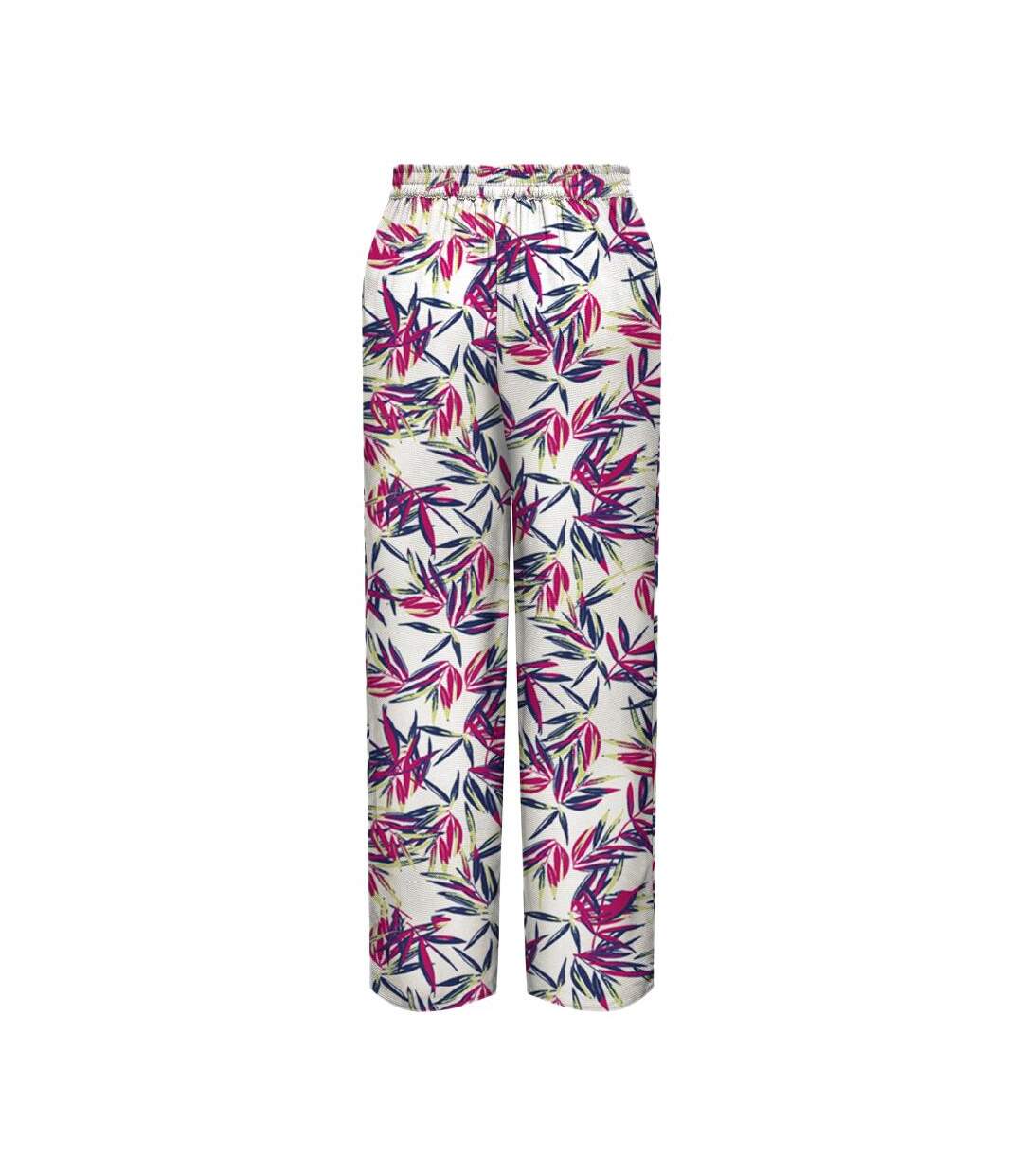 Pantalon Blanc/Vert/Rose Femme Only Nova Life Palazzo - 36