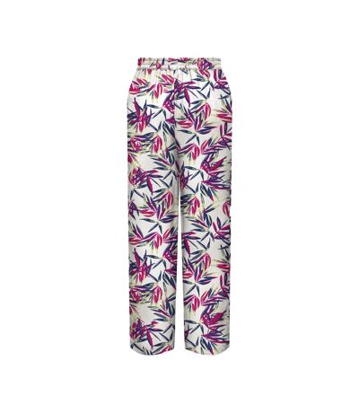 Pantalon Blanc/Vert/Rose Femme Only Nova Life Palazzo - 36