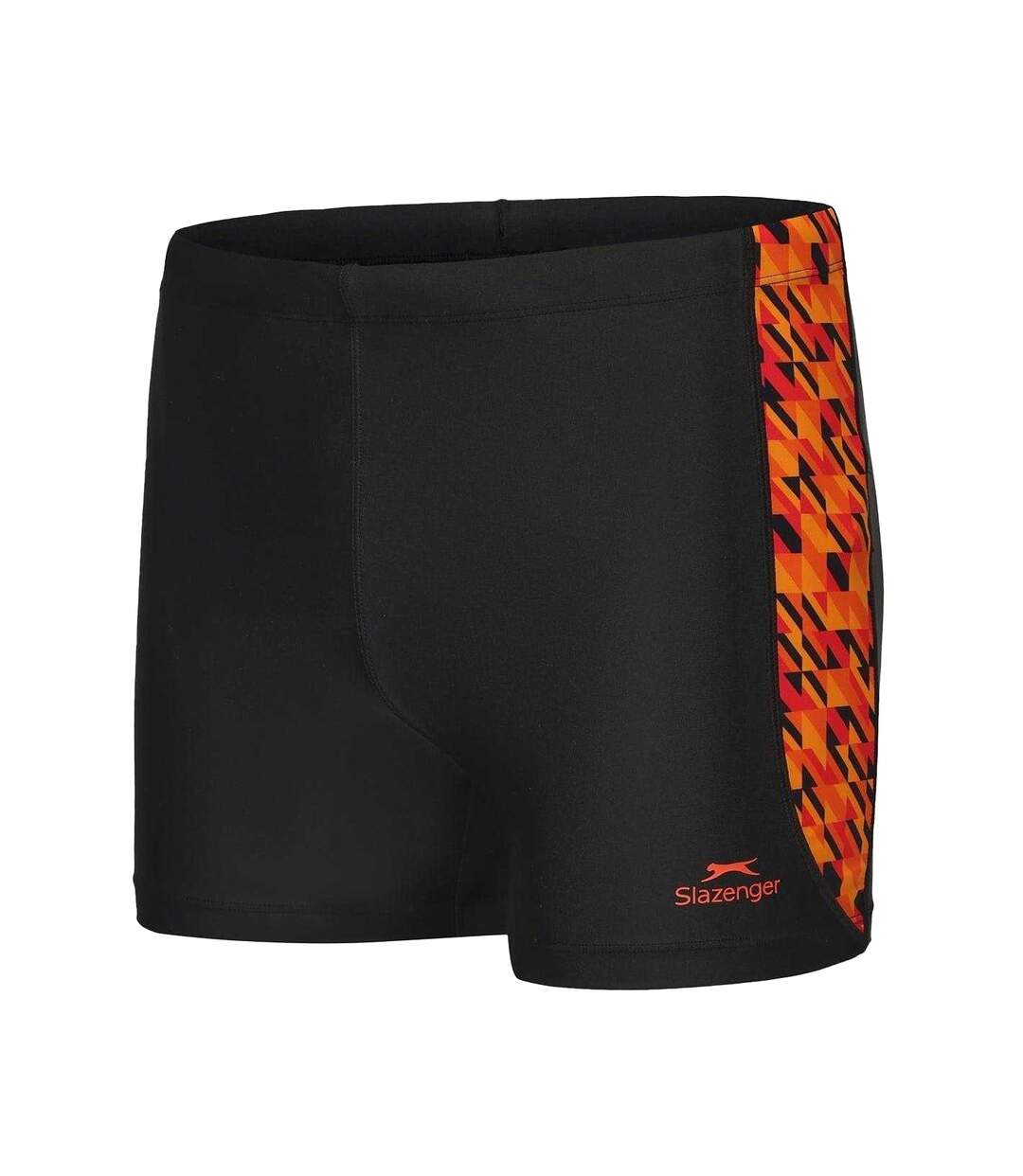 Short De Bain Motif/style Géométrique Homme Noir Rouge Slazenger-3