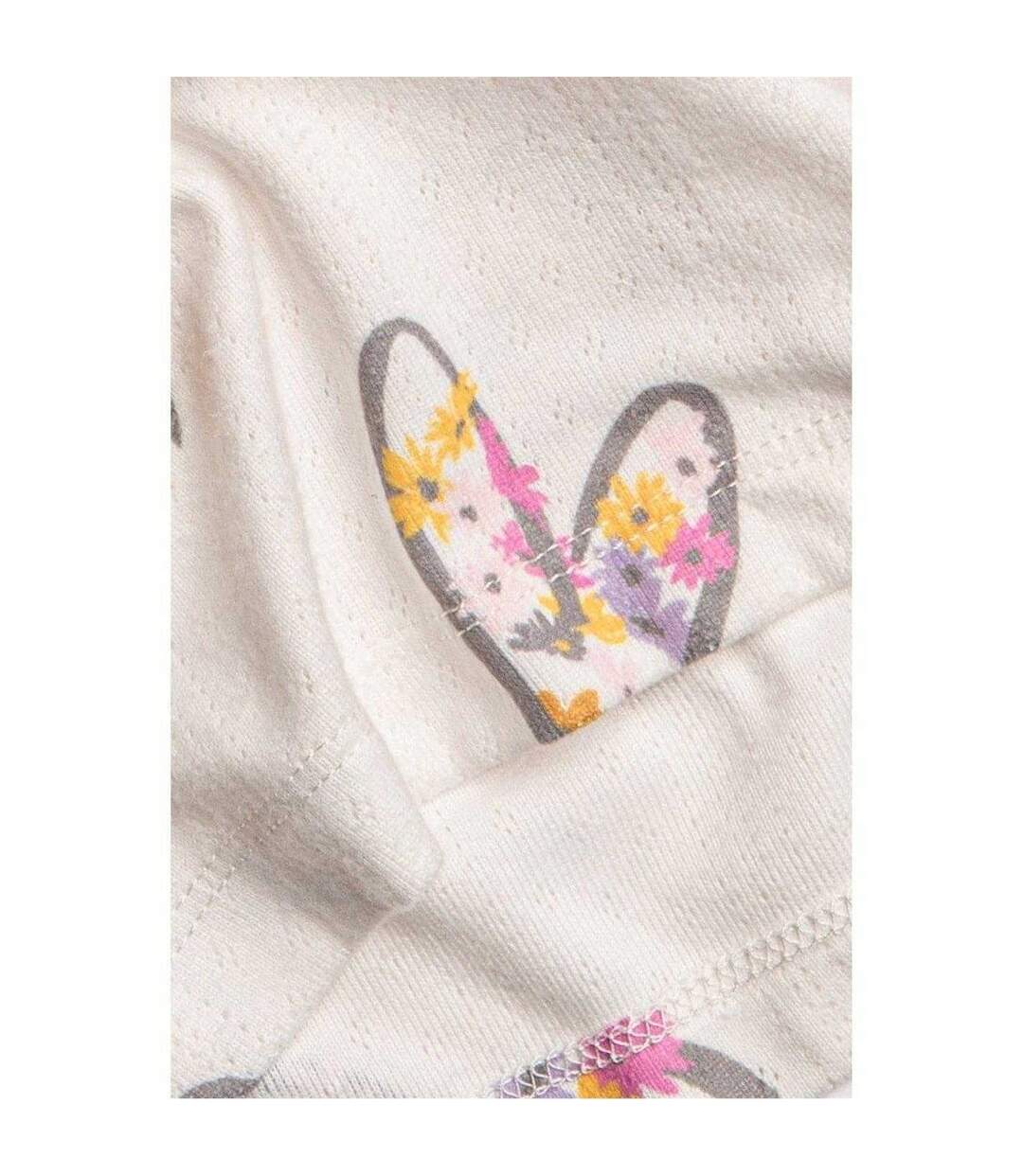 Pantalon De Détente Motif/style Cœurs Et Fleurs Femme Blanc Cassé PJ Salvage-4