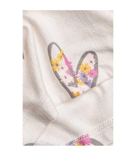 Pantalon De Détente Motif/style Cœurs Et Fleurs Femme Blanc Cassé PJ Salvage