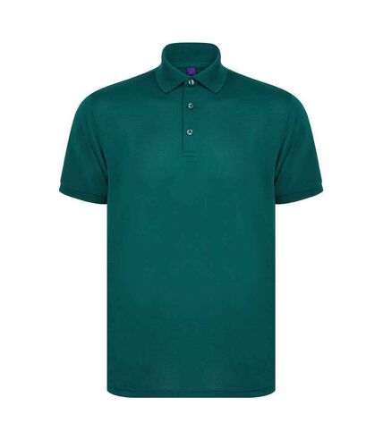 Henbury Mens Piqu Polo Shirt (Bottle Green) - UTPC4429