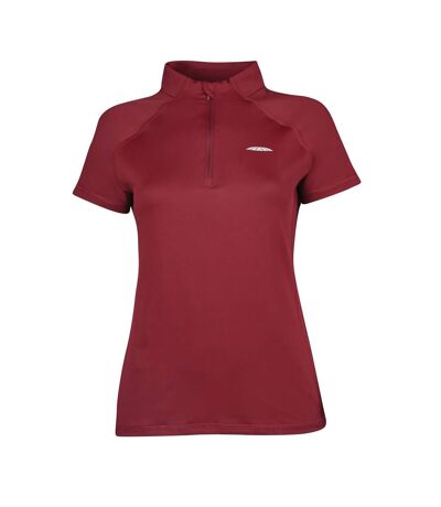 Womens/ladies prime base layer top maroon Weatherbeeta