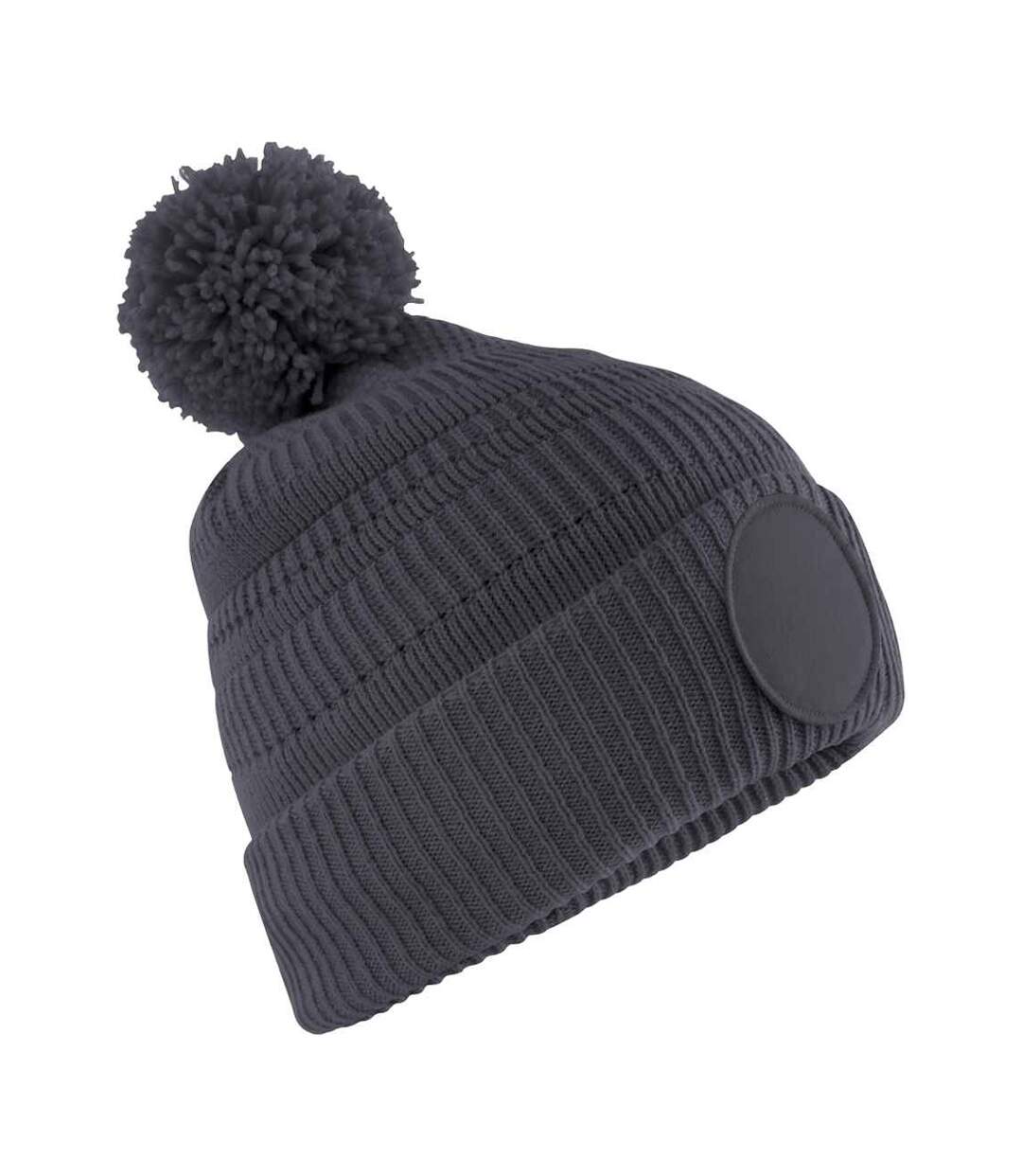 Bonnet Motif/style Écusson Homme Gris Foncé Beechfield-1