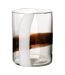 Vase Design en Verre Iggy 27cm Blanc & Marron-1