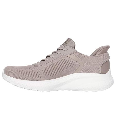 Womens/ladies bobs squad chaos current muse sports trainers taupe Skechers