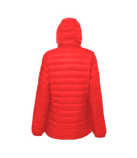 2786 Mens Hooded Water & Wind Resistant Padded Jacket (Red/Navy) - UTRW3424