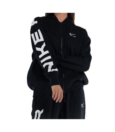 Sweat Zippe à Capuche Noir Femme Nike Air - L