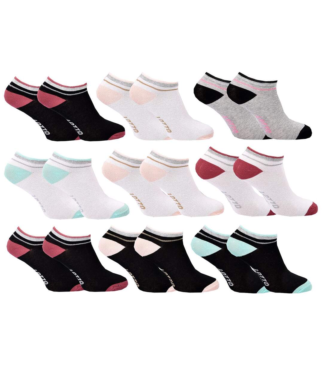 Chaussettes Femme LOTTO Pack de 9 paires SNEAKER 2414-1