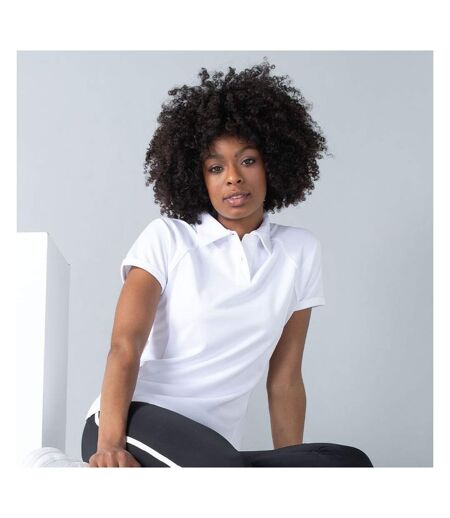 Polo sport femme blanc/noir Finden & Hales