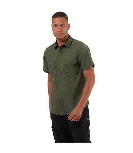 Mens Kiwi Short-sleeved Shirt Cedar Green Craghoppers