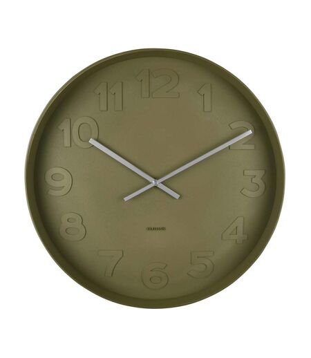 Horloge ronde Mr. numbers 51 cm Vert mousse