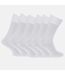 FLOSO Womens/Ladies Plain 100% Cotton Socks (Pack Of 6) (White) - UTW208