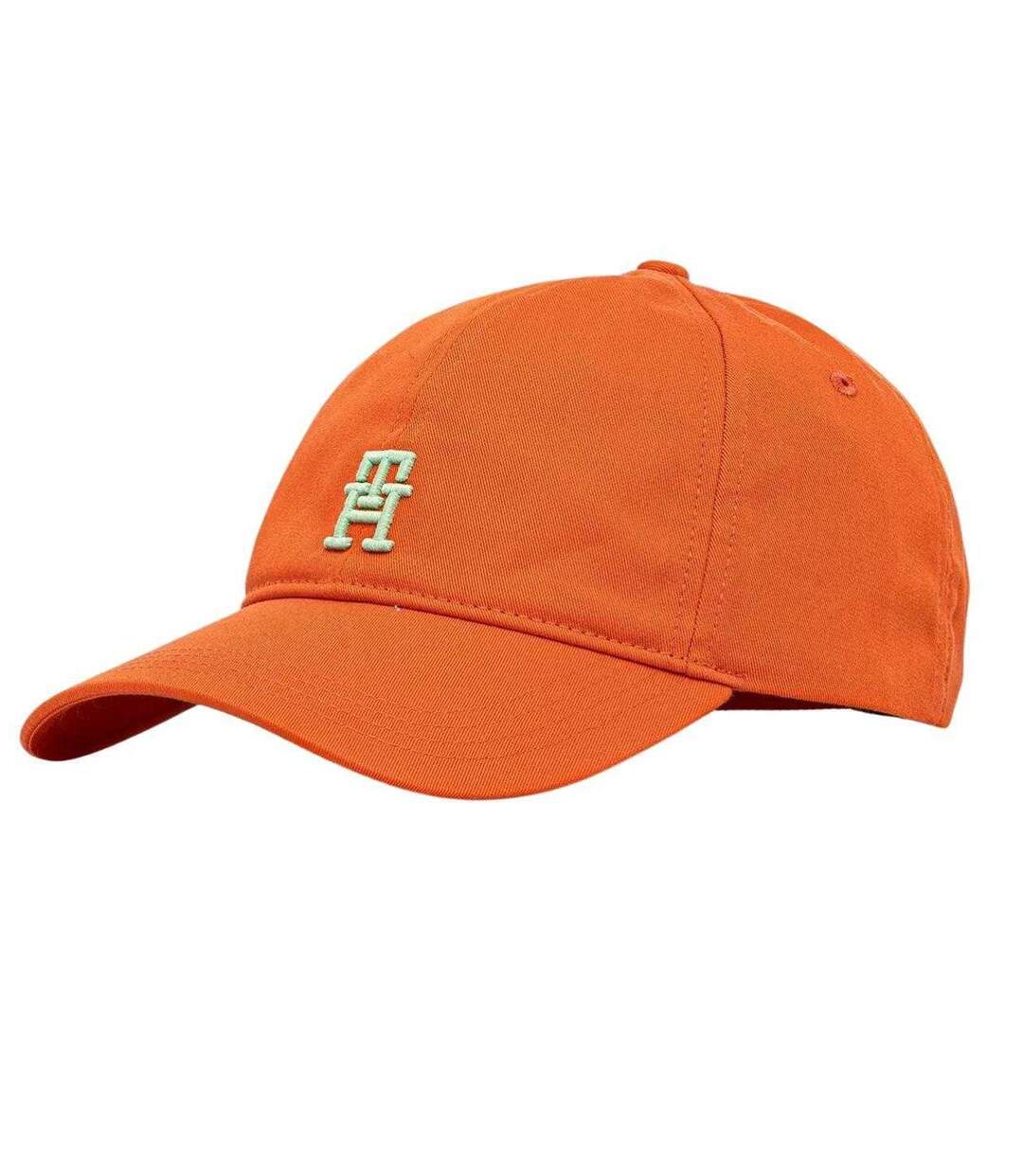 Mens Embroidered Logo Cotton Baseball Cap Orange Tommy Hilfiger-1