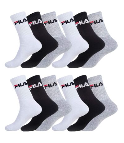 Lot de 12 Paires de Tennis Fila Blanc et Noir 43/46