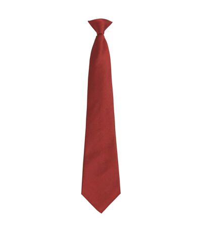 Premier Unisex Adult Colours Fashion Plain Clip-On Tie (Burgundy) (One Size)