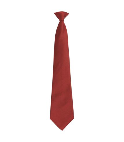 Premier Unisex Adult Colours Fashion Plain Clip-On Tie (Burgundy) (One Size)