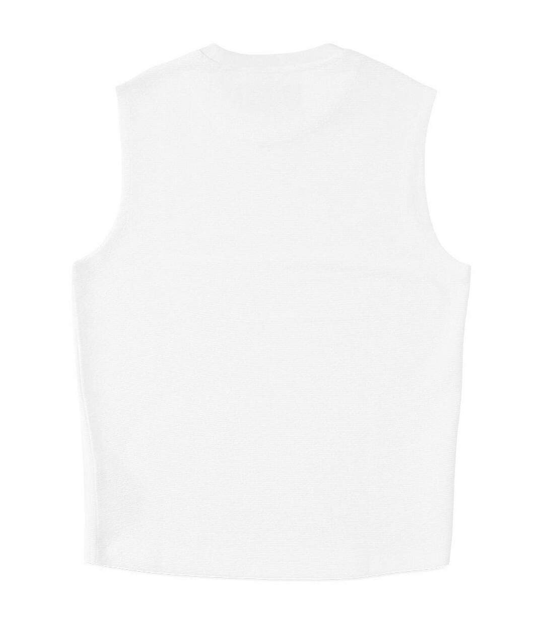 Débardeur Sans Manches Homme Blanc Prevu-2