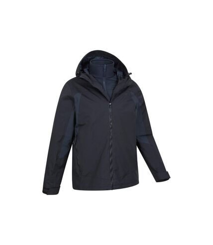 Mens mist 3 in 1 waterproof jacket black Mountain Warehouse