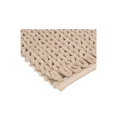 Tapis Salle de Bain Tissé Épais 50x75cm Naturel