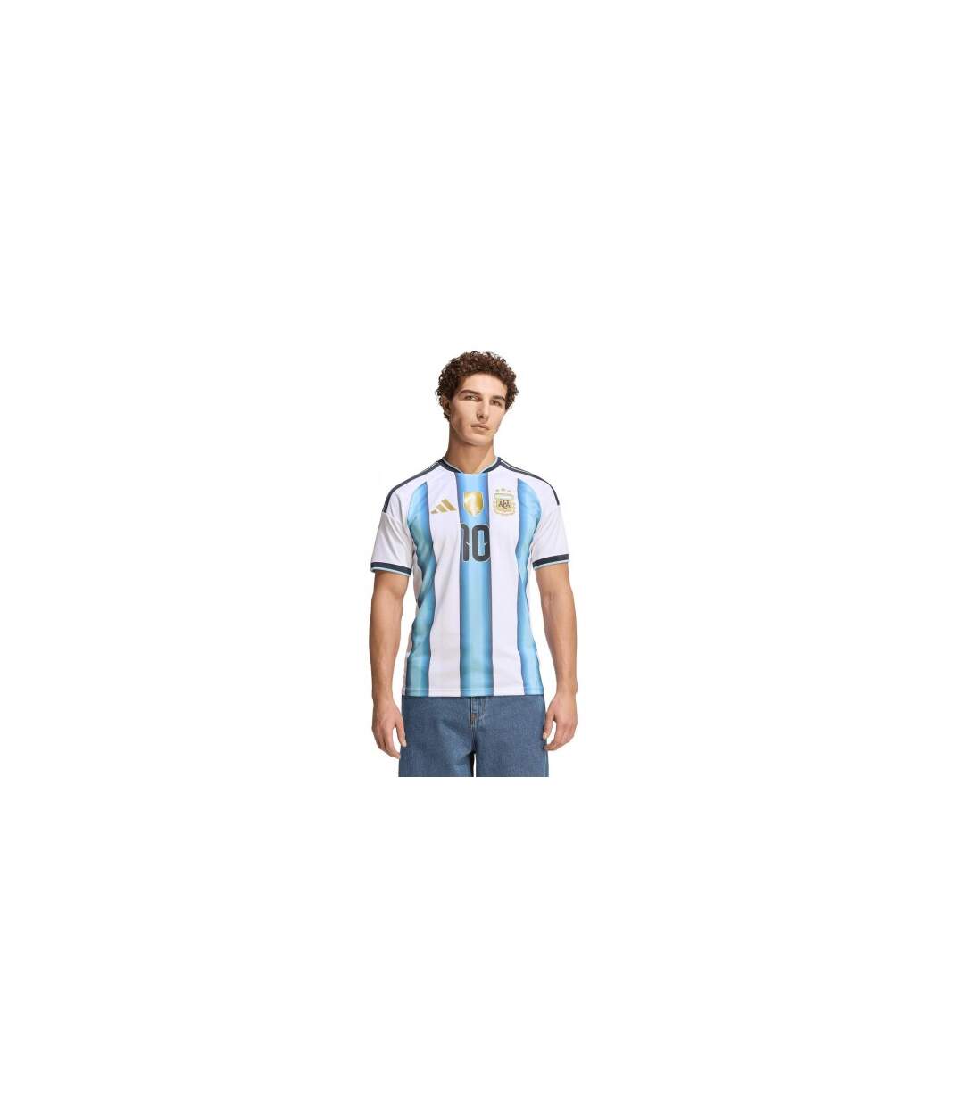 Mens Messi Home Shirt White Blue Adidas-1