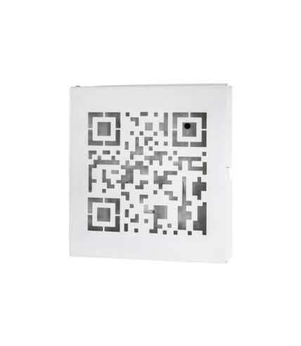 Boîte à Clés Métal QR Code 24cm Blanc