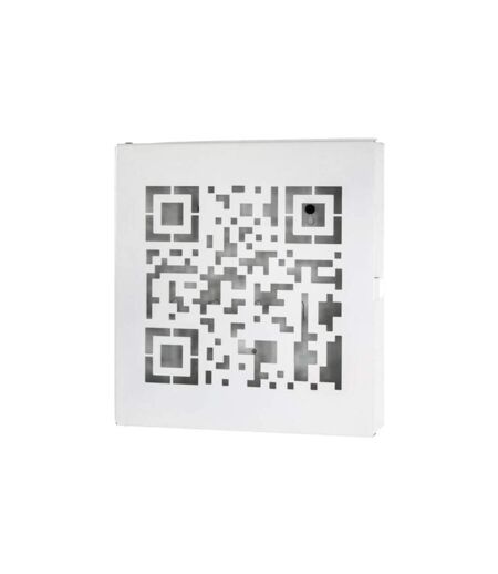 Boîte à Clés Métal QR Code 24cm Blanc