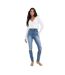 Womens/ladies High Waist Skinny Jeans Mid Blue I Saw It First-1