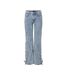 Jean droit bleu femme pieces fenda-2