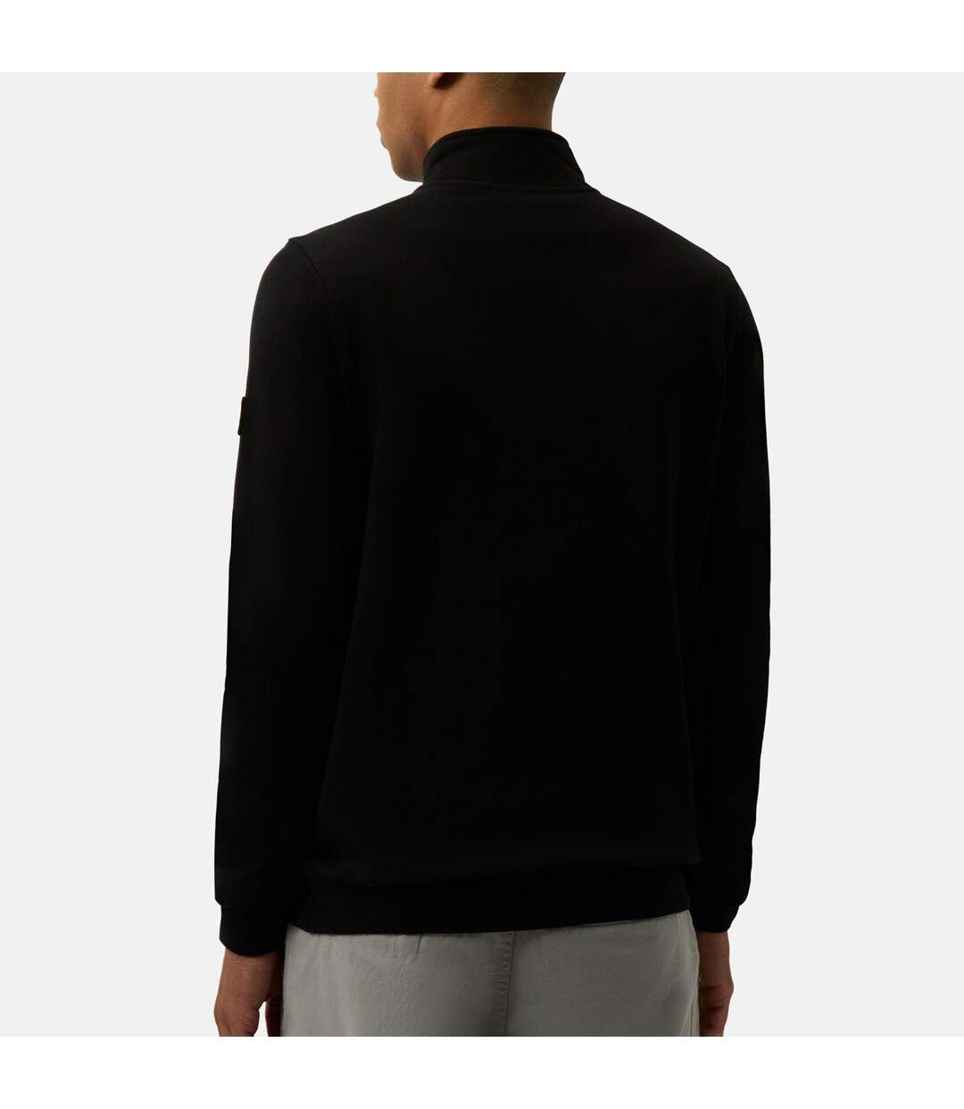 Mens Harlem Quarter Zip Top Black Patrick-2