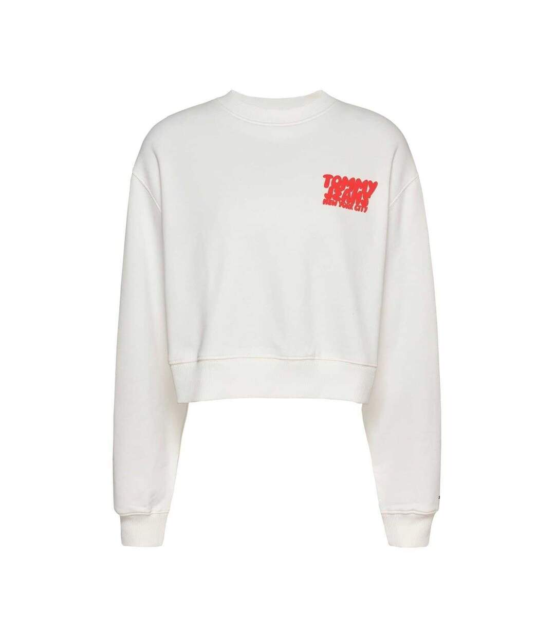 Sweat Court Motif/style Bulles Femme Écru Tommy Jeans-2