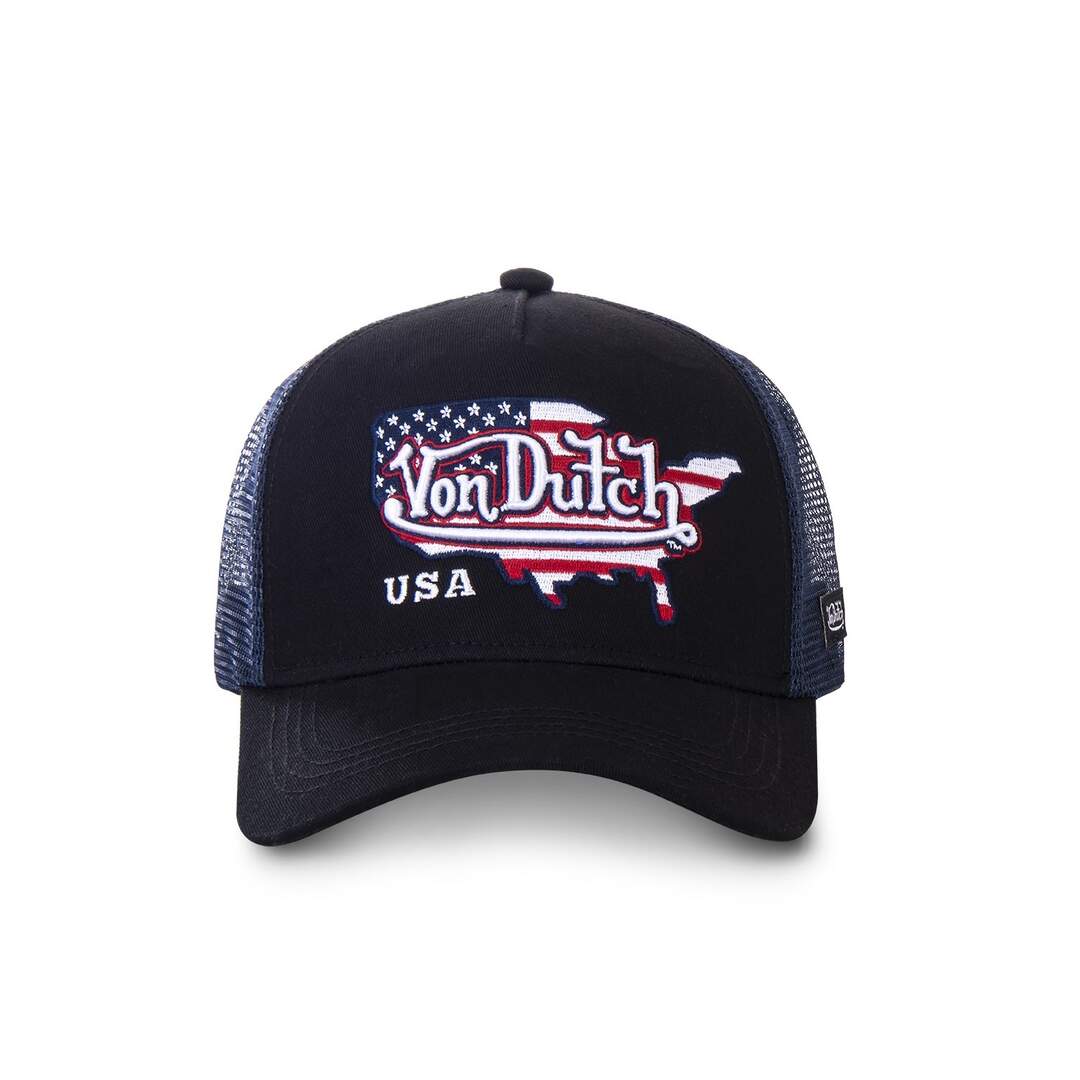 Casquette baseball USA noir Vondutch-2