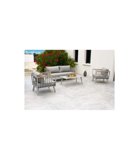 Salon de Jardin 5 Places Napoli 175cm Gris