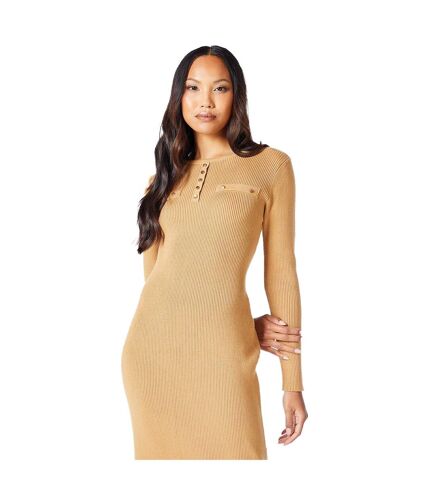 Robe mi-longue femme brun-beige Principles