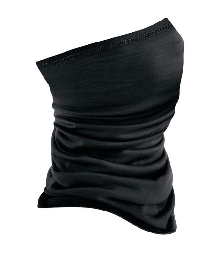 Unisex adult morf merino wool neck warmer black Beechfield