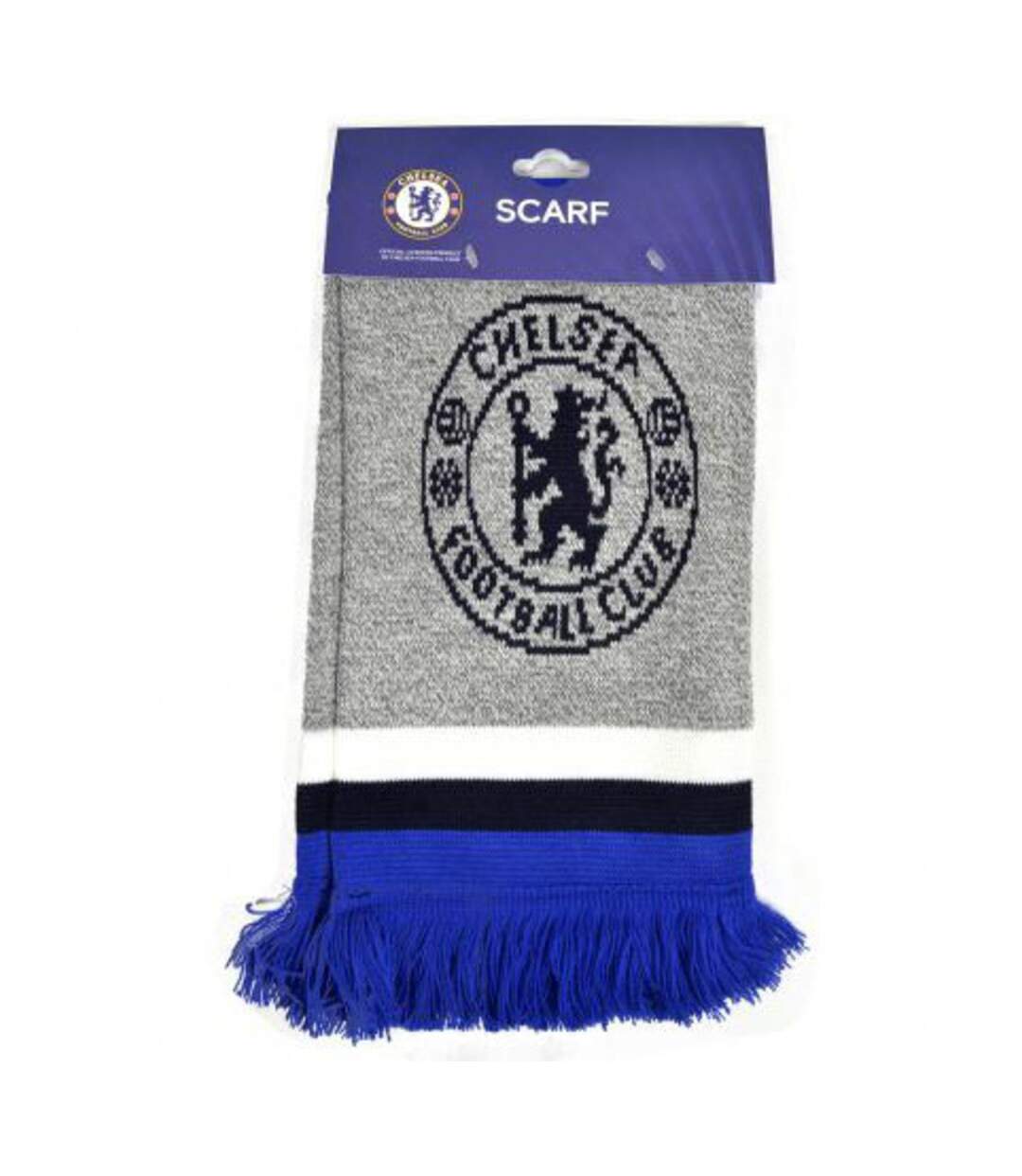 Chelsea FC - Écharpe JACQUARD (Gris / Bleu foncé / Blanc) (Taille unique) - UTBS3098