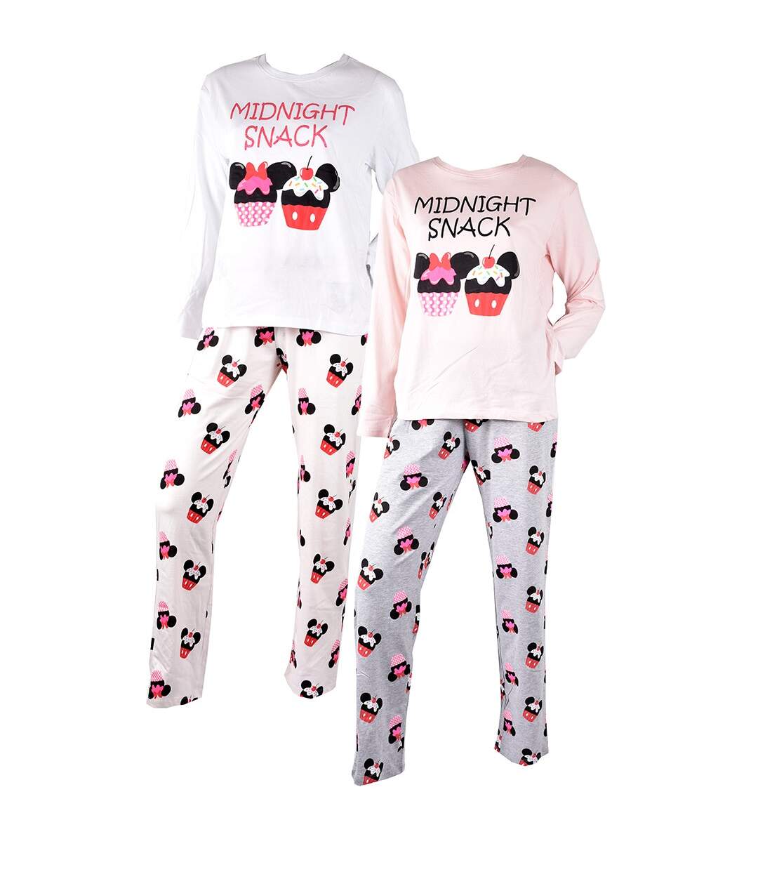 Pyjama Femme MINNIE en Coton -Chaleur,Douceur et Confort- Pack de 2 Pyjamas HU3547