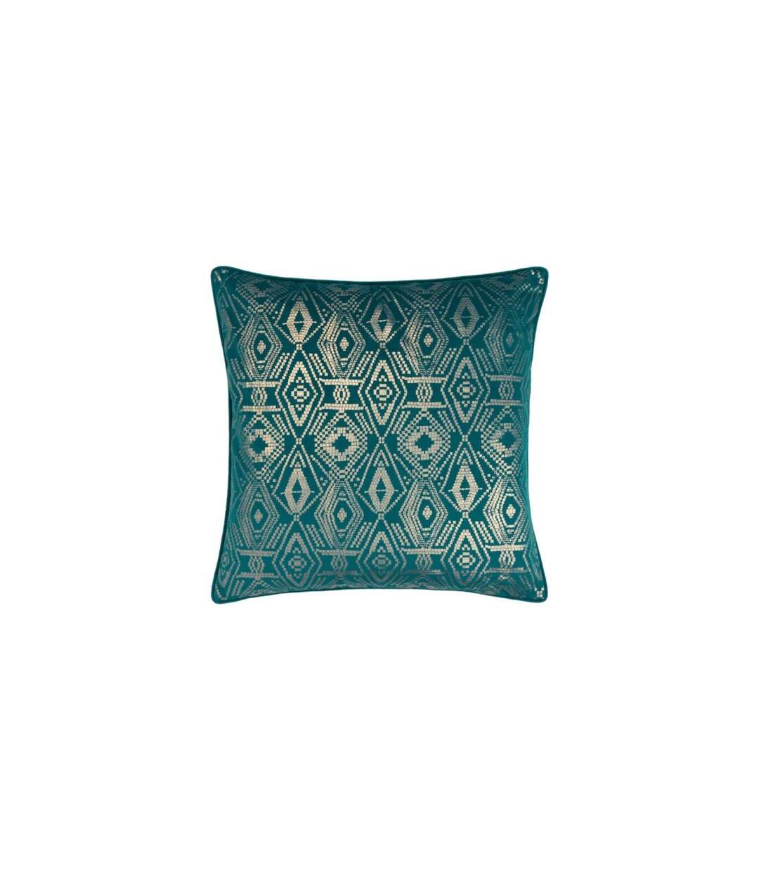 Tayanna velvet metallic cushion cover 50cm x 50cm teal Paoletti