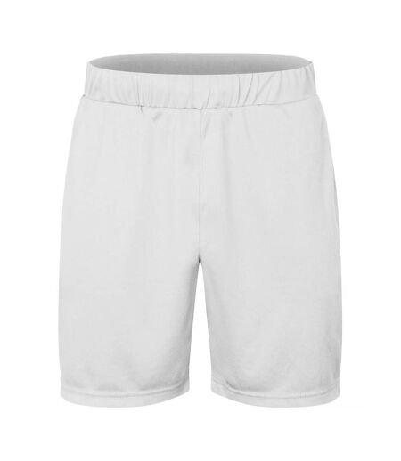 Unisex adult plain active shorts white Clique